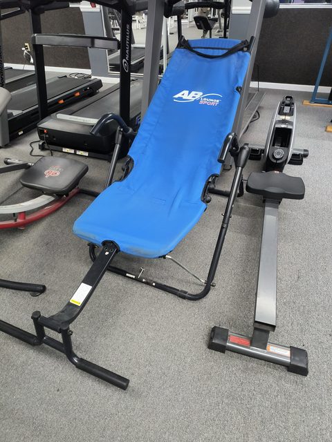 The ab crunch machine at the gym