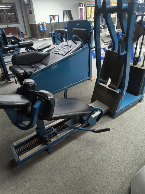 The leg press machine at the gym